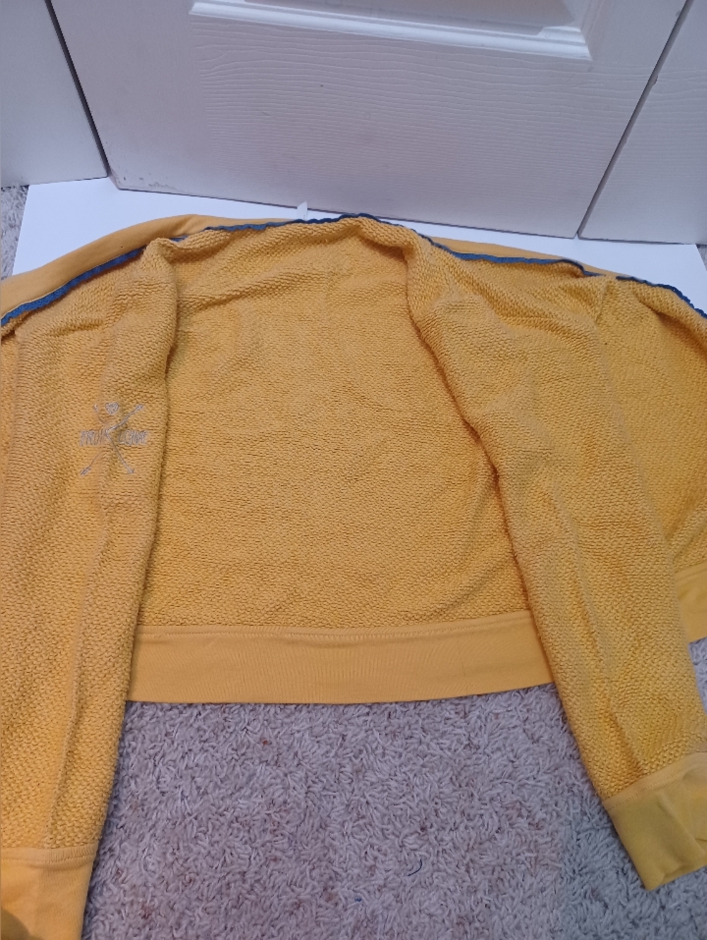 Kids Yellow Button-Front Knit Cardigan Sweater - Picture 3 of 3